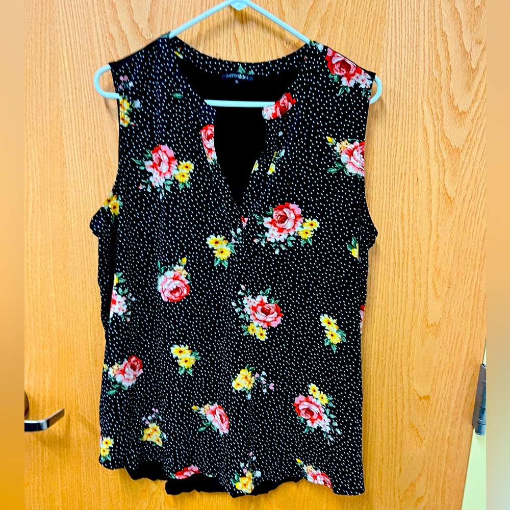 Papermoon Fayette Sleeveless Mixed Material Blouse